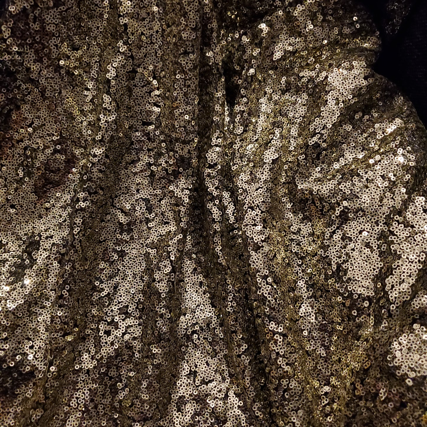 GOLD BLACK SEQUIN FABRIC - sarahi.NYC