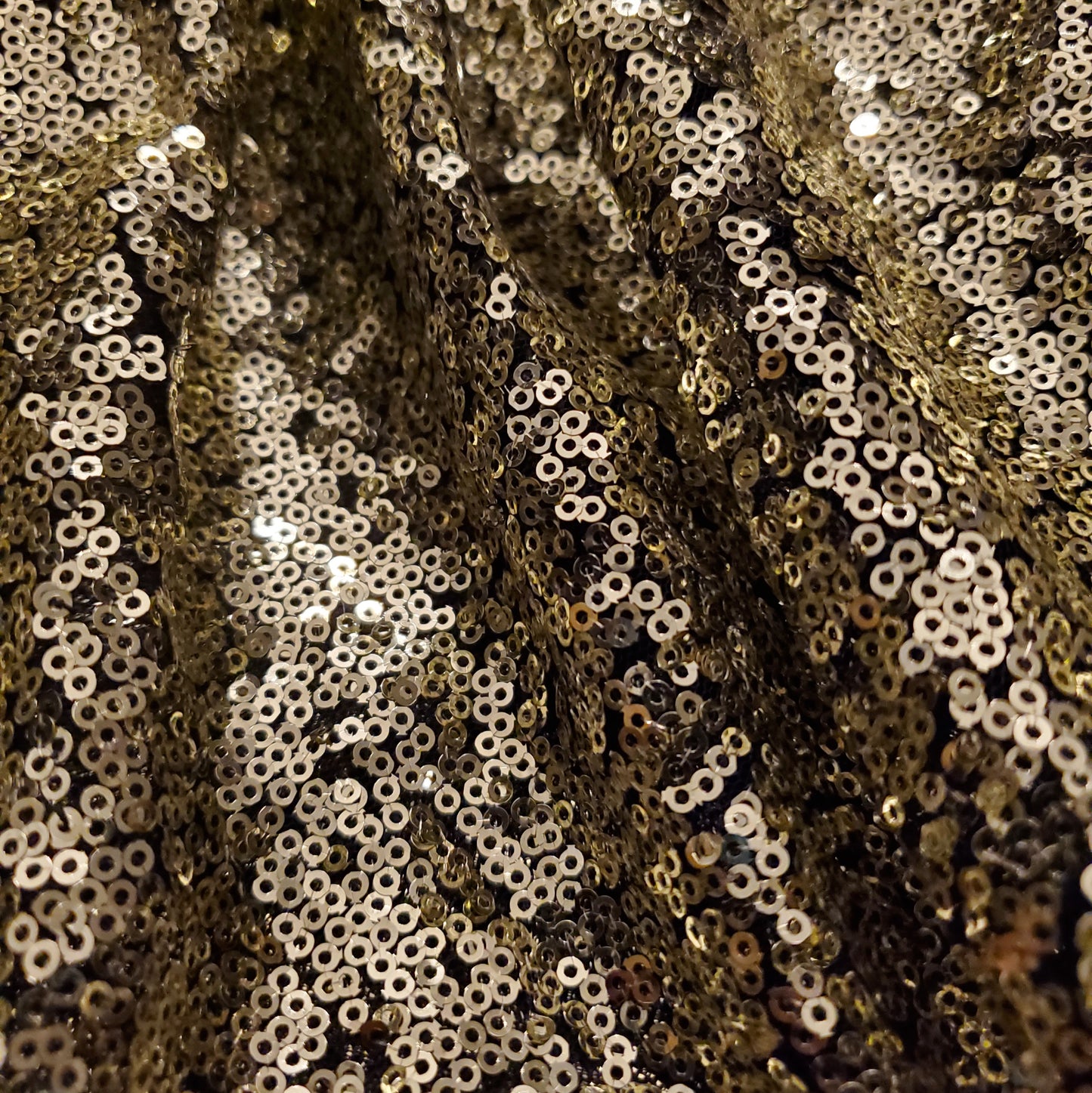 GOLD BLACK SEQUIN FABRIC - sarahi.NYC