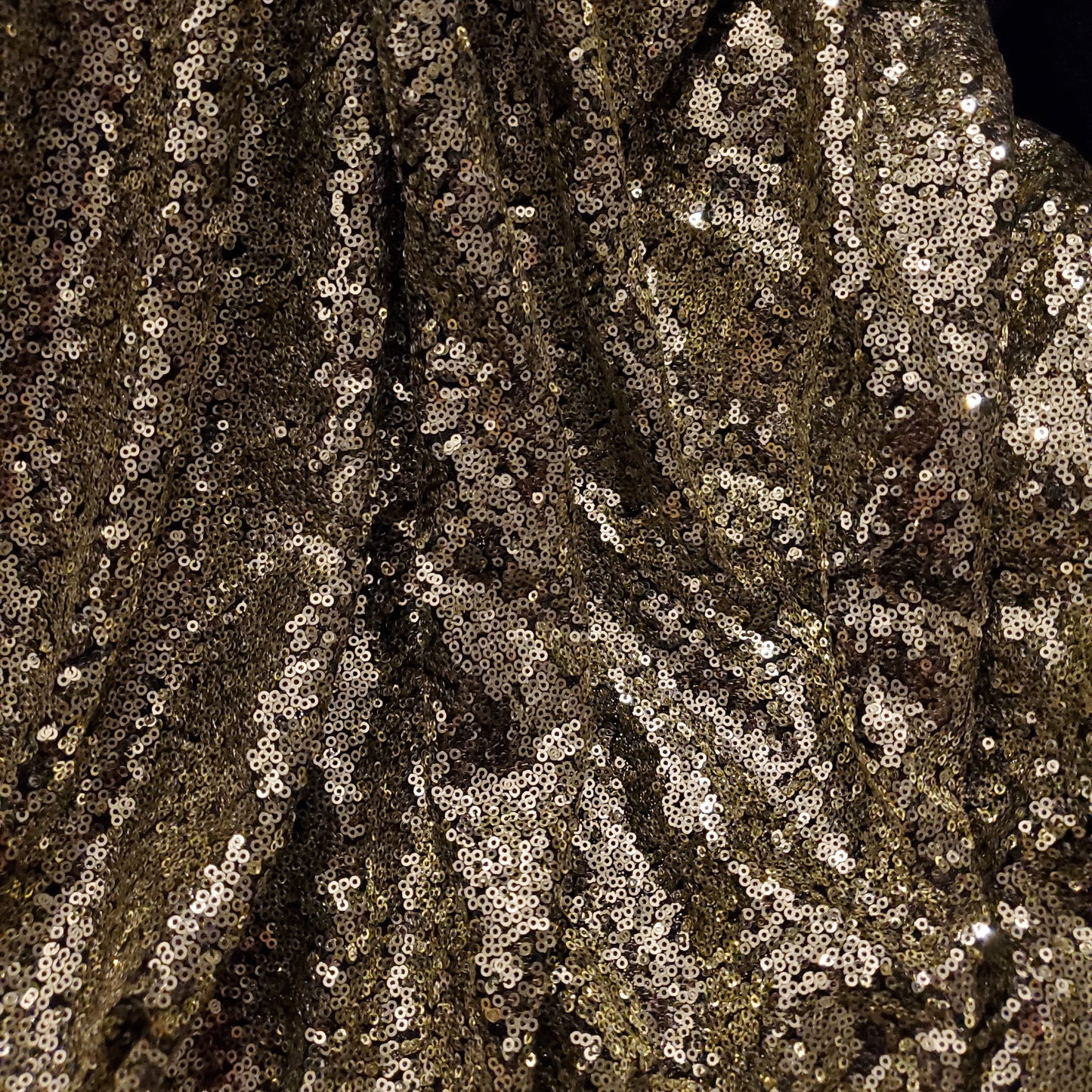 GOLD BLACK SEQUIN FABRIC - sarahi.NYC