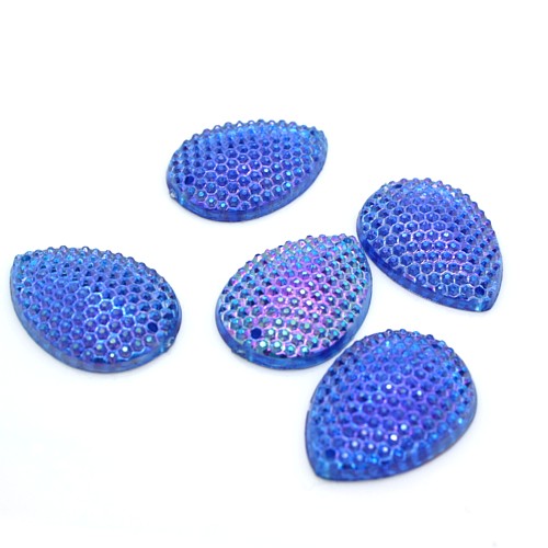 IRIDESCENT BLUE RHINESTONE GEMS - sarahi.NYC