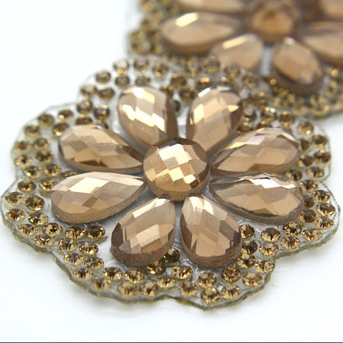 BROWN RHINESTONE MOTIF PAIR  - sarahi.NYC