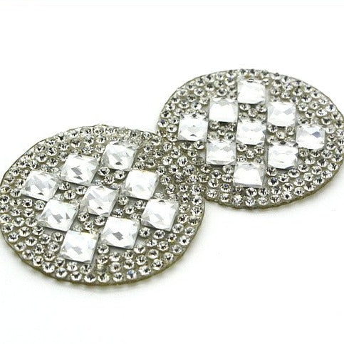 SILVER RHINESTONE MOTIF PAIR - sarahi.NYC