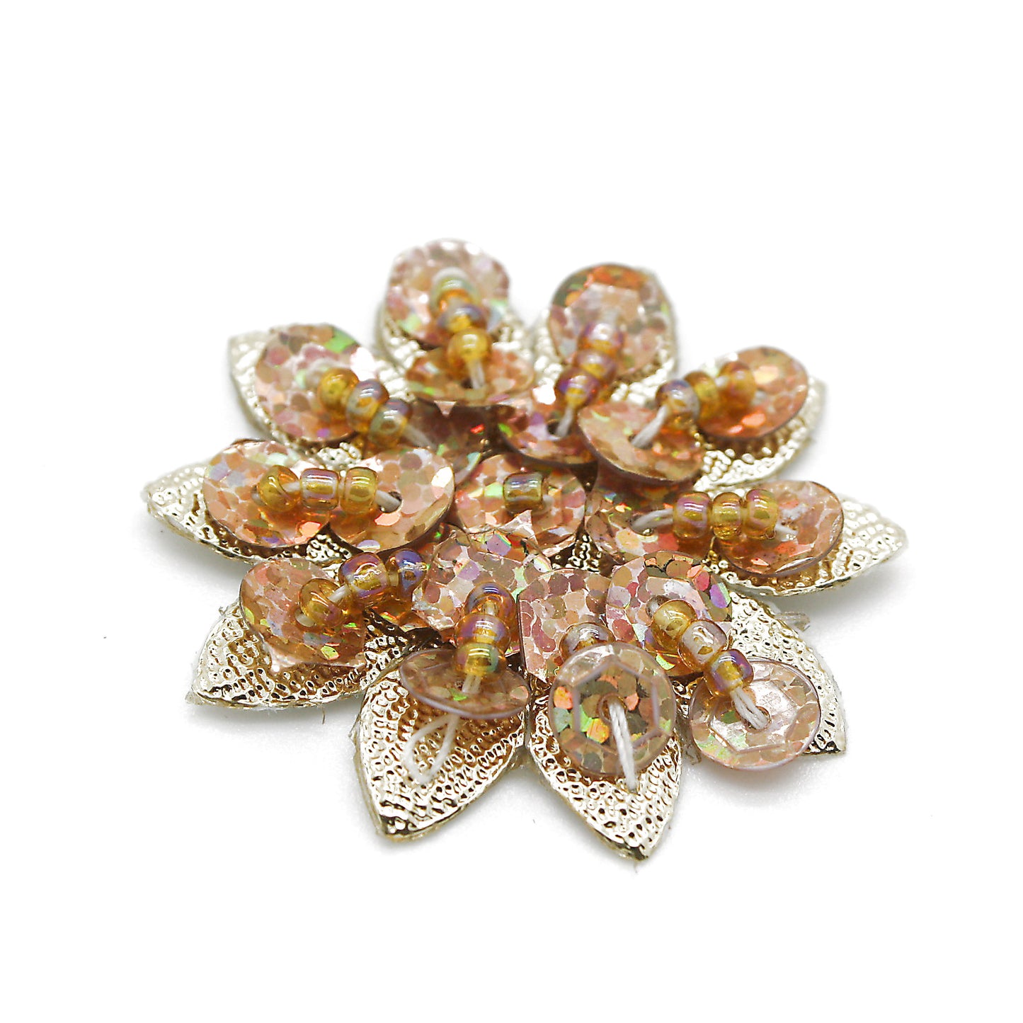 GOLD SEQUIN FLOWER PACK OF 5 - sarahi.NYC