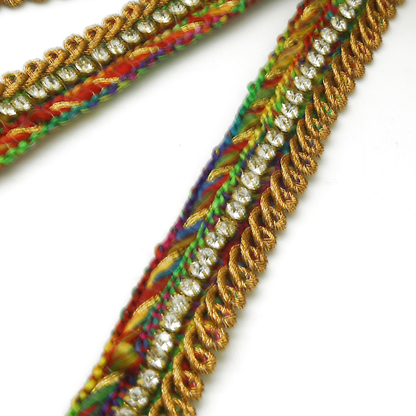 MULTI COLOR CRYSTAL WOVEN TRIM - sarahi.NYC