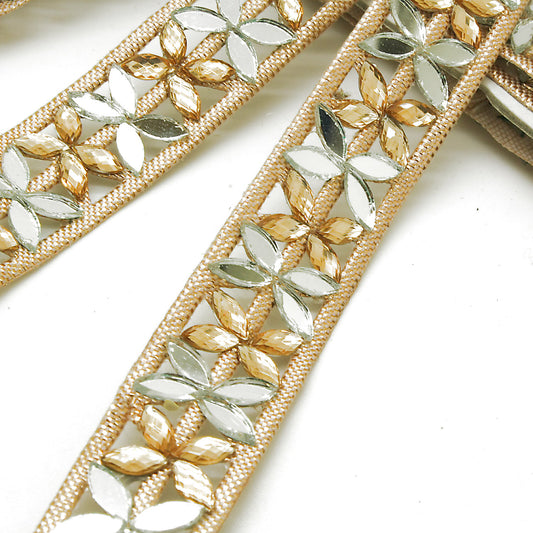 GOLD RHINESTONE MIRROR TRIM - sarahi.NYC