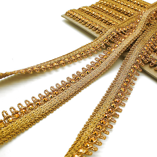 GOLD RHINESTONE EDGING TRIM - sarahi.NYC