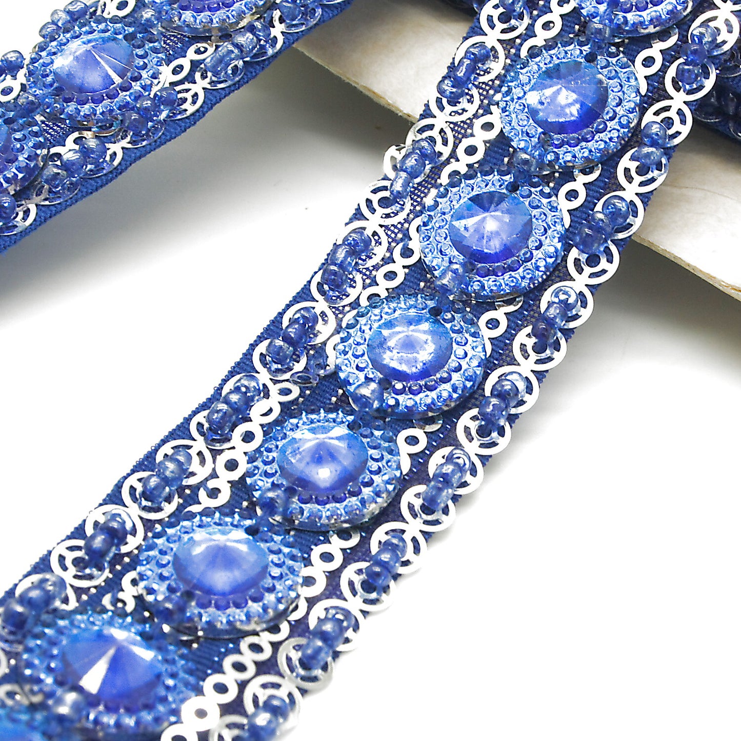 BLUE RHINESTONE  TRIM - sarahi.NYC