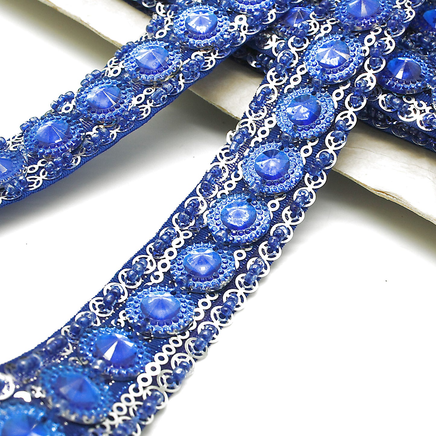 BLUE RHINESTONE  TRIM - sarahi.NYC