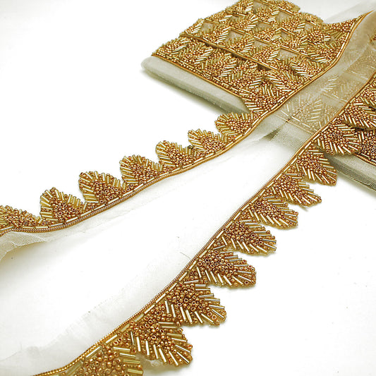 GOLD BEADED EDGING TRIM - sarahi.NYC