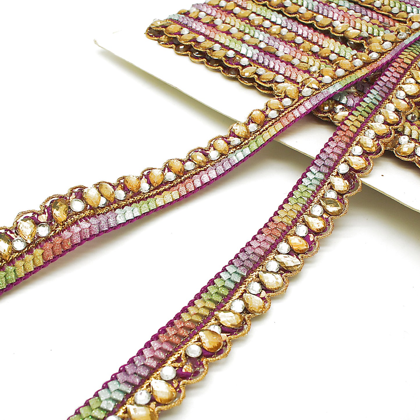 MULTICOLOR RHINESTONE TRIM