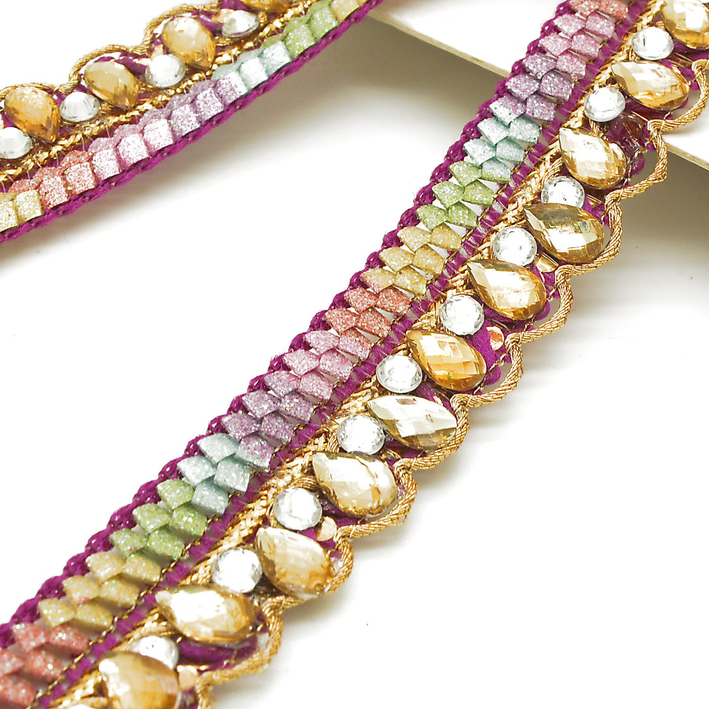 MULTICOLOR RHINESTONE TRIM