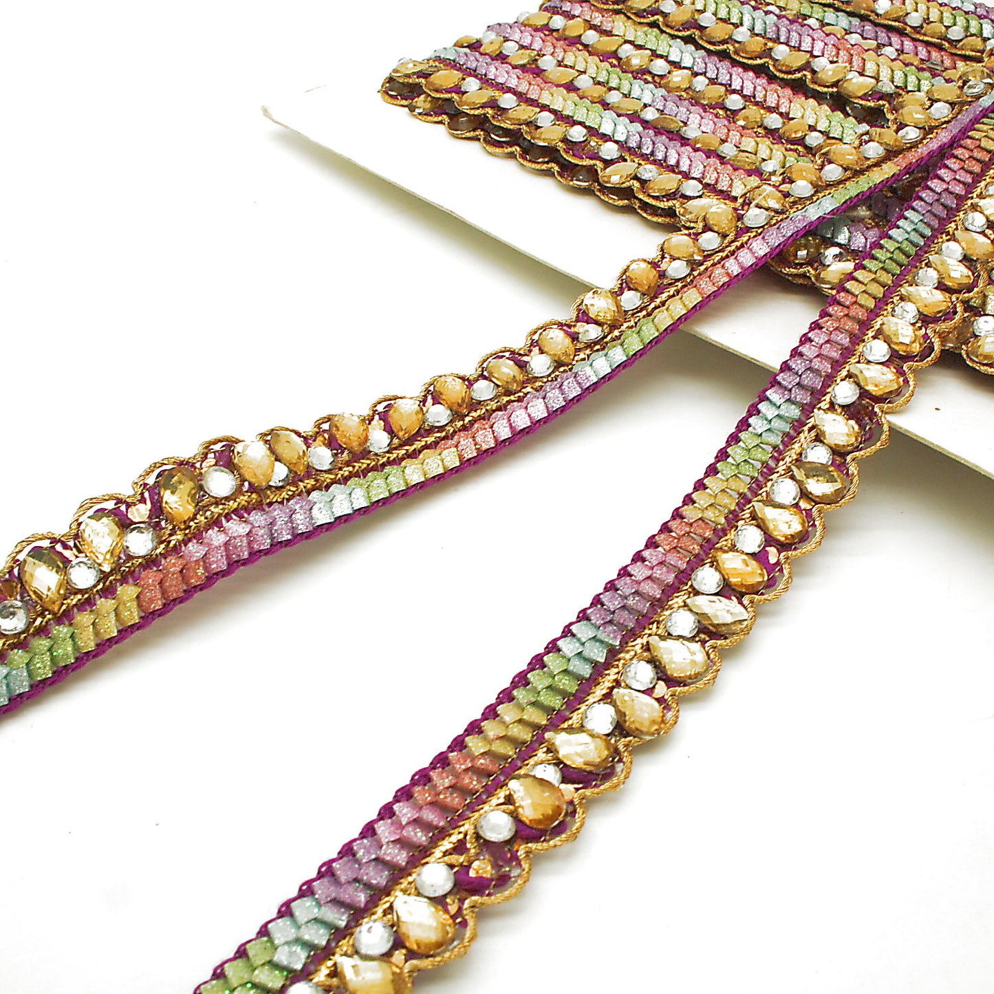 MULTICOLOR RHINESTONE TRIM