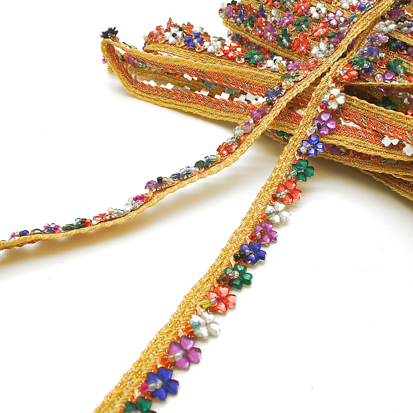 MULTICOLOR FLOWER GEM TRIM