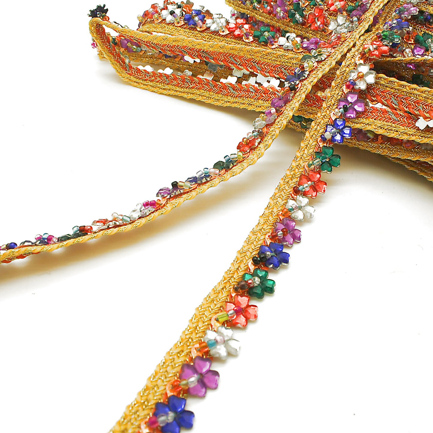 MULTICOLOR FLOWER GEM TRIM