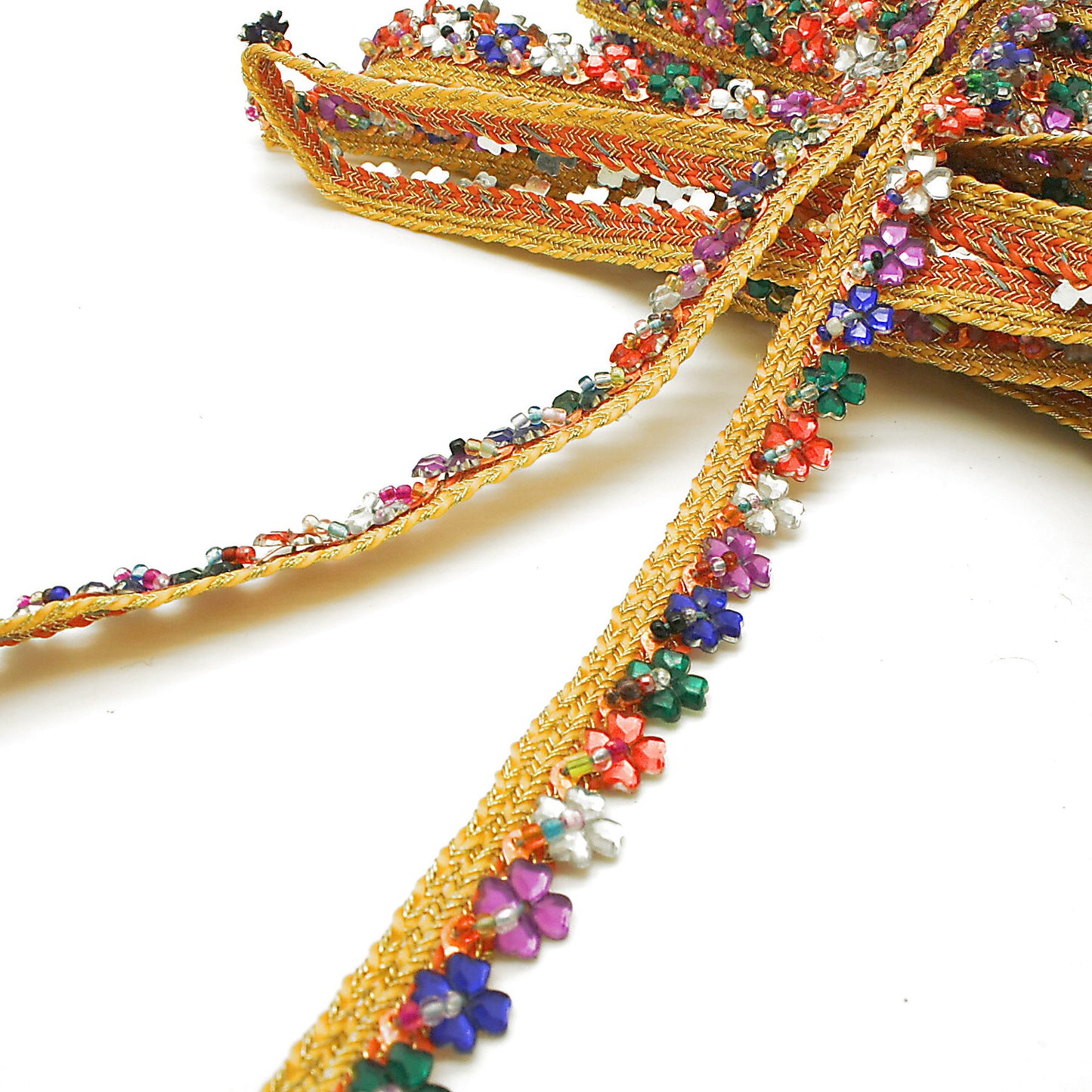 MULTICOLOR FLOWER GEM TRIM