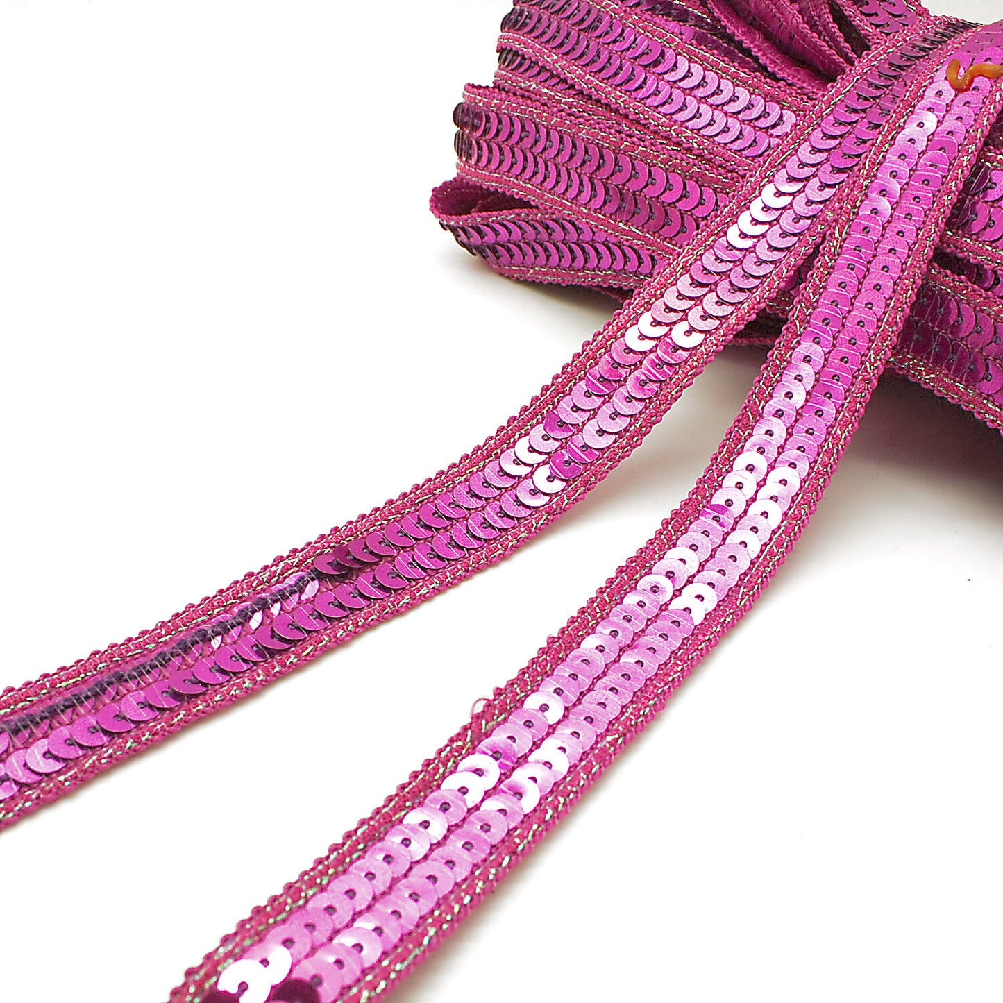 CERISE PINK SEQUIN RIBBON TRIM