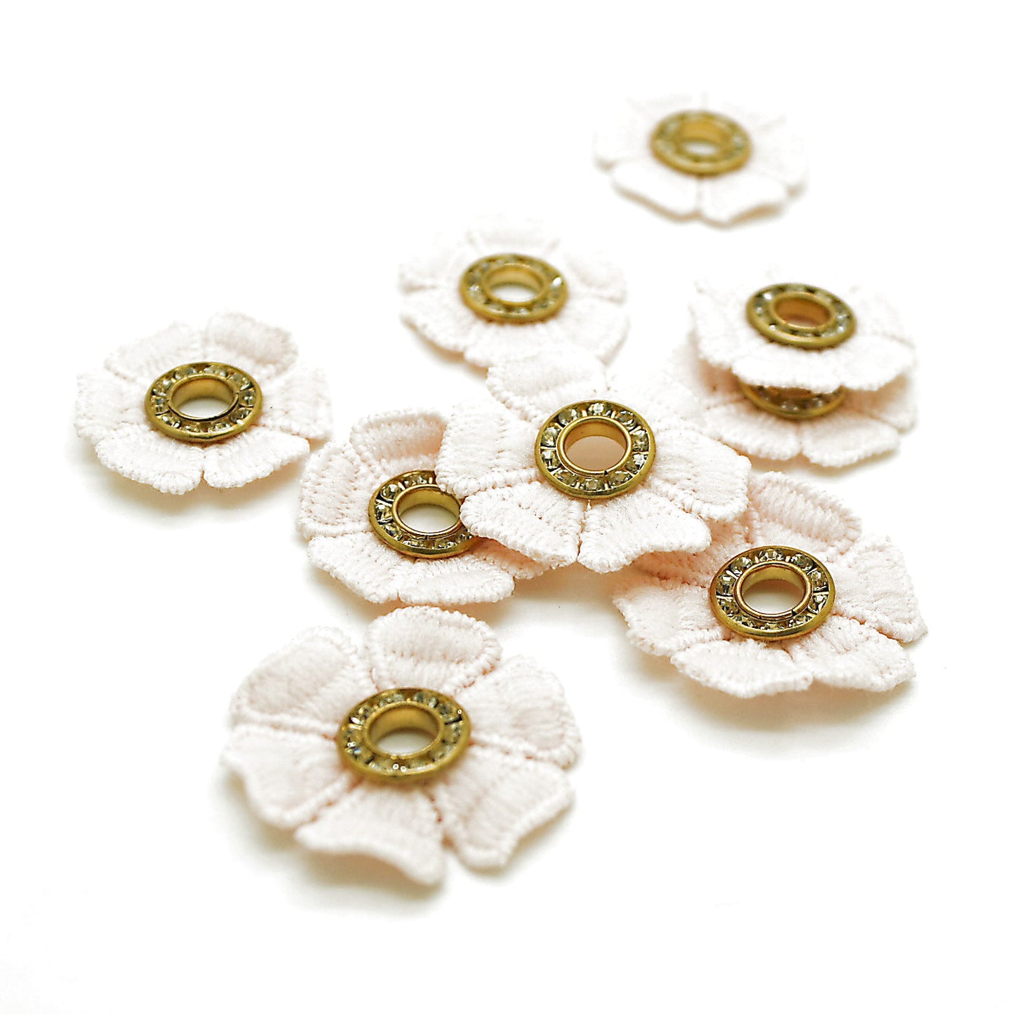 10 X LIGHT PINK FLOWER MOTIFS - SARAHI.NYC