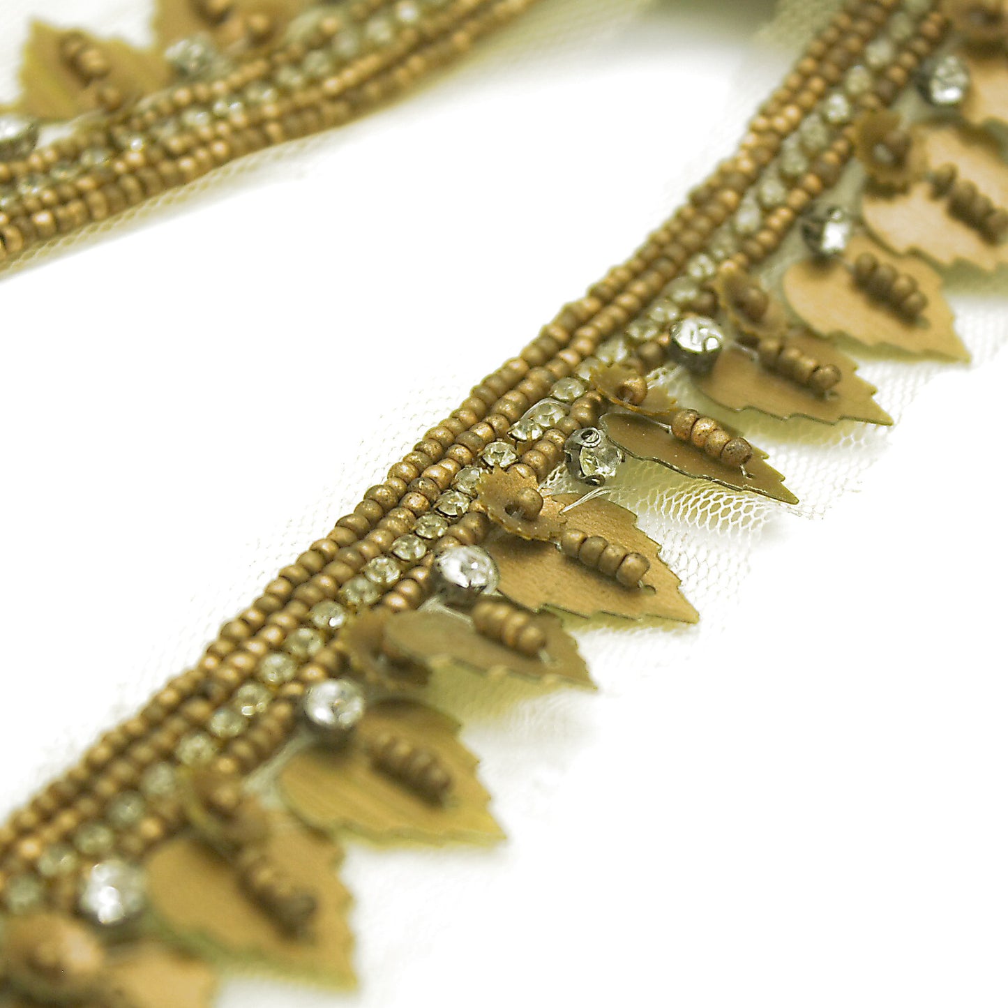 GOLD LEAF BEADED EDGING TRIM - sarahi.NYC