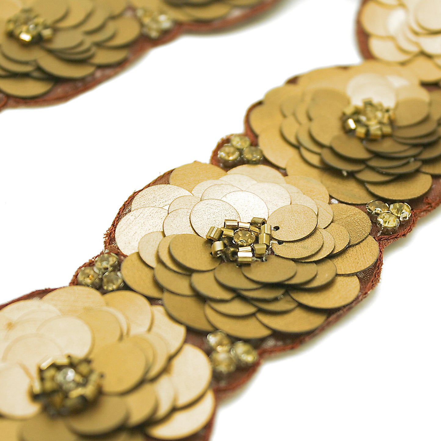 BRONZE FLOWER  SEQUIN TRIM - sarahi.NYC