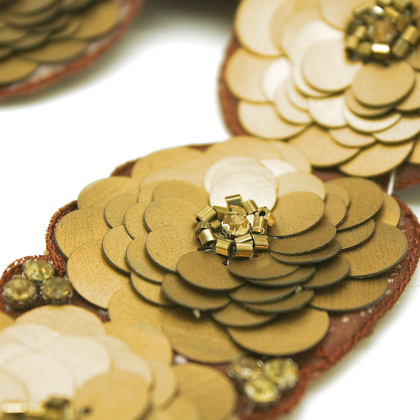 BRONZE FLOWER  SEQUIN TRIM - sarahi.NYC