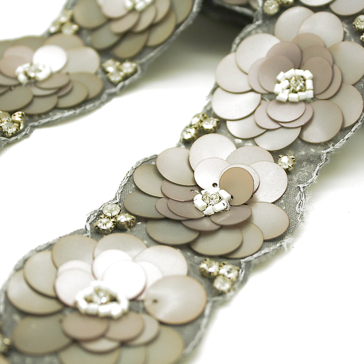 GRAY FLOWER SEQUIN TRIM - sarahi.NYC