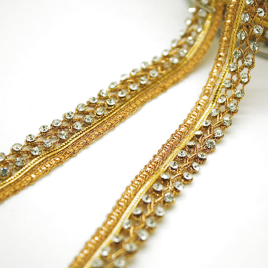 GOLD CRYSTAL EDGING TRIM - sarahi.NYC