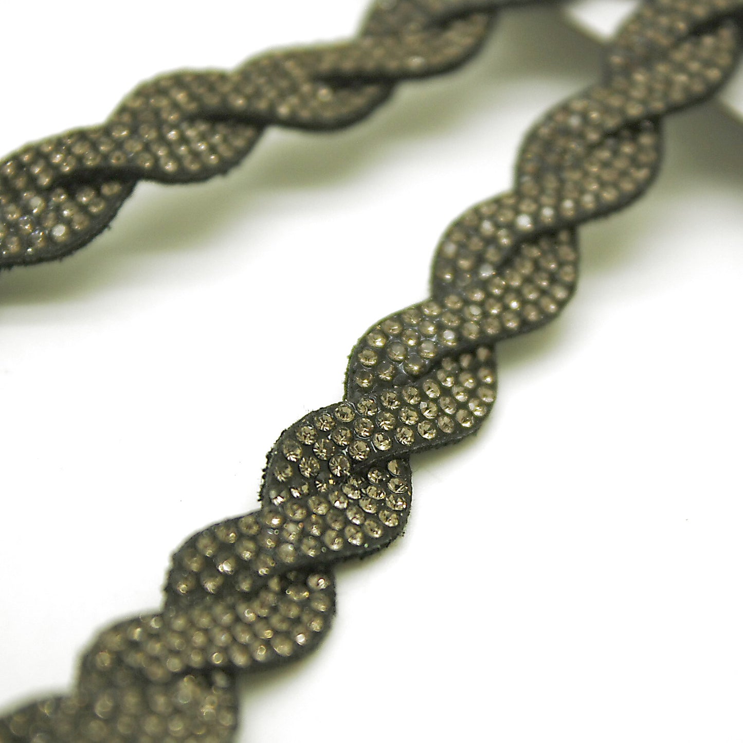 GUNMETAL STONE PLAIT TRIM - sarahi.NYC