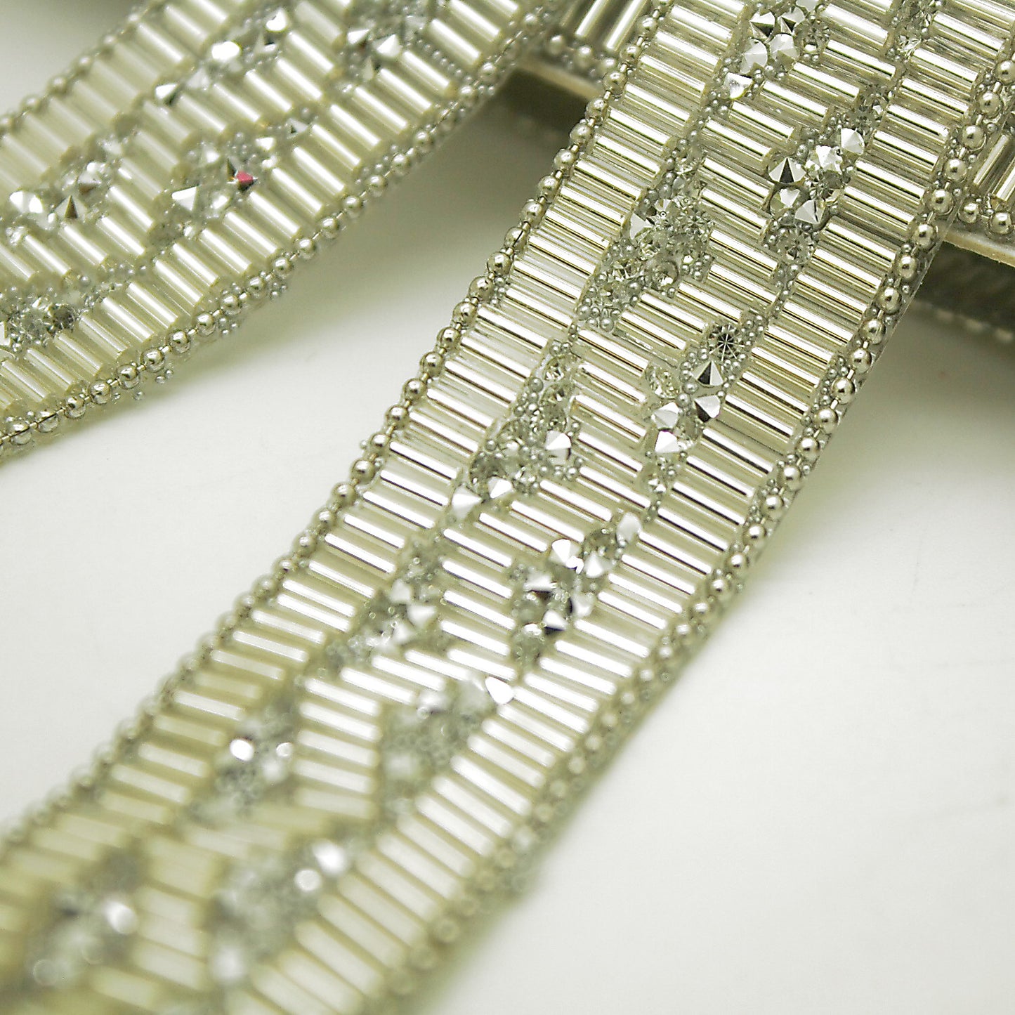 SILVER BEADED HOTFIX TRIM - sarahi.NYC