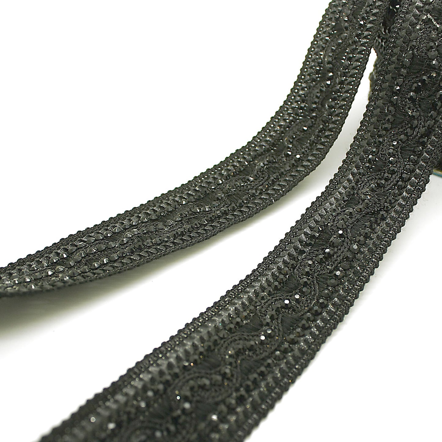 BLACK RHINESTONE TRIM - sarahi.NYC