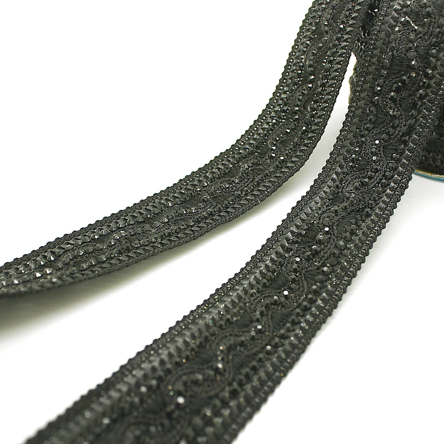 BLACK RHINESTONE TRIM - sarahi.NYC