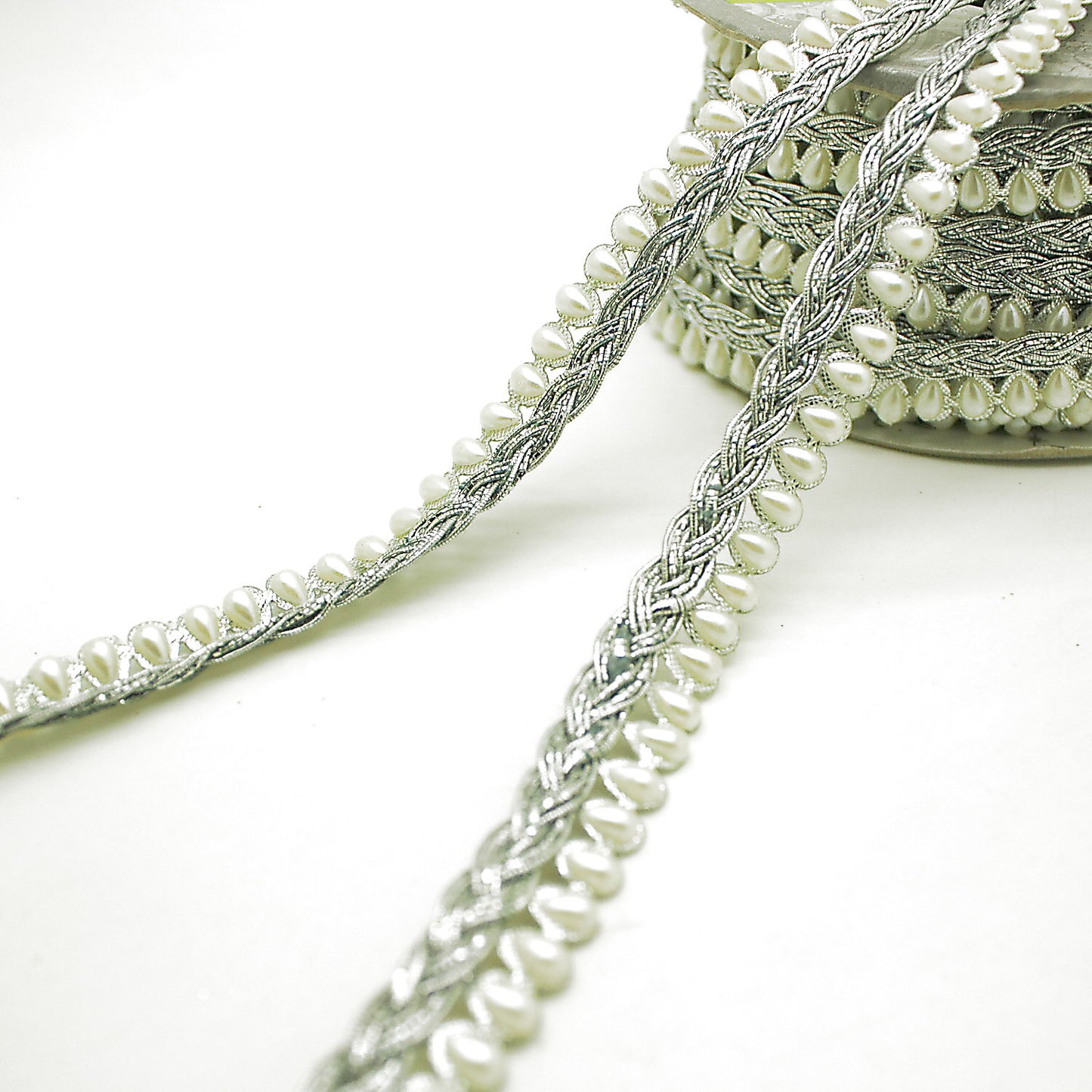 SILVER PEARL EDGING TRIM - sarahi.NYC