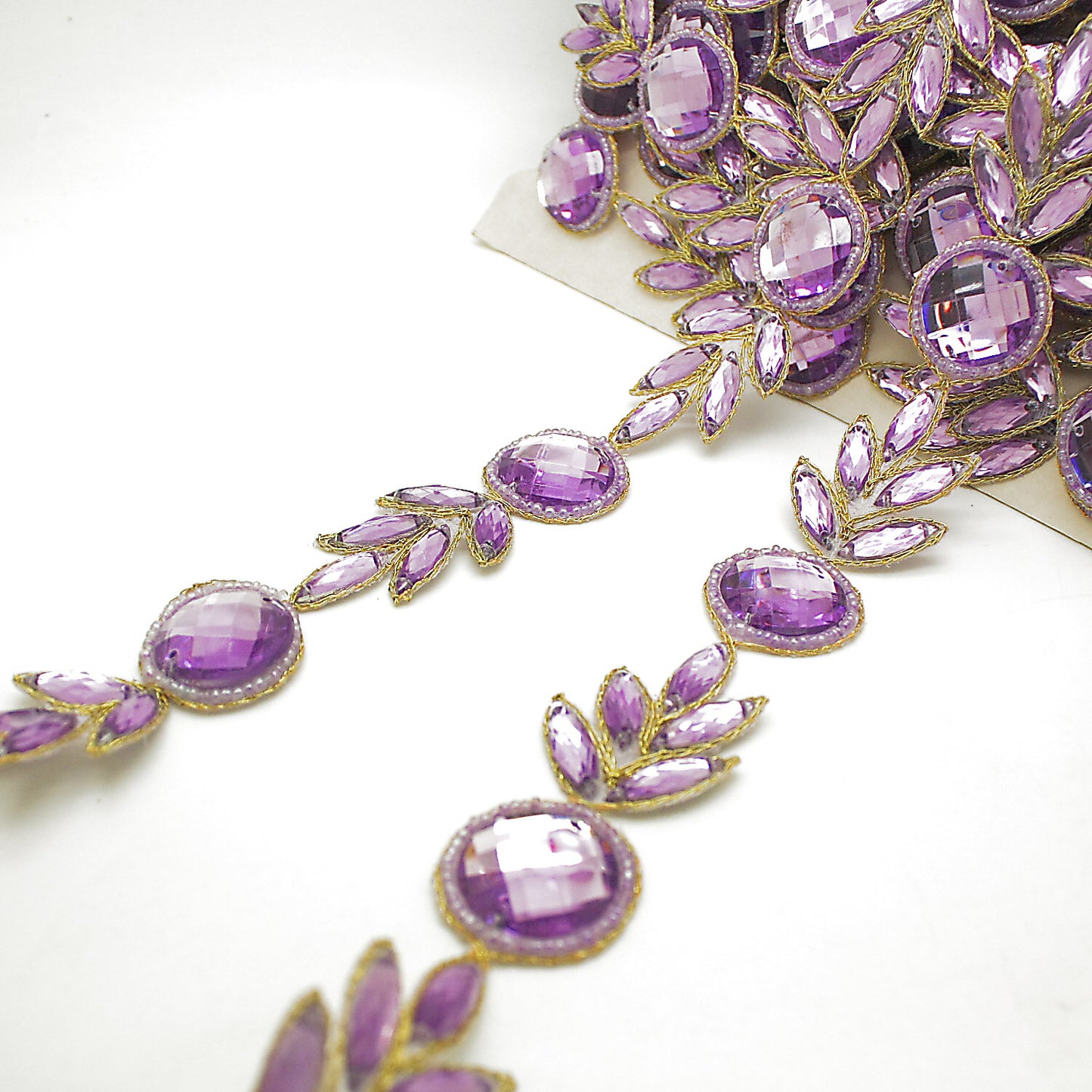 LILAC RHINESTONE TRIM - sarahi.NYC