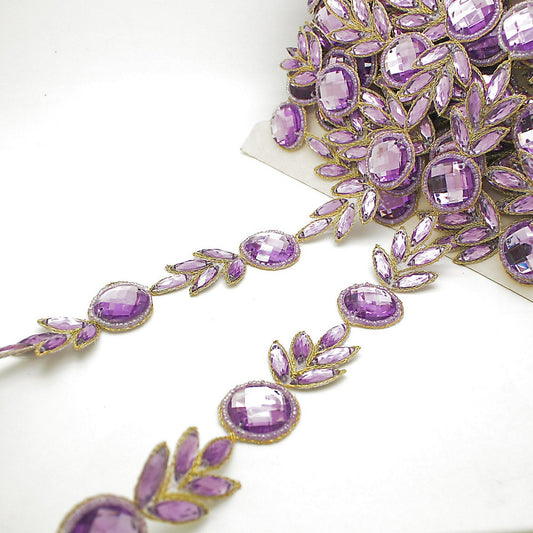 LILAC RHINESTONE TRIM - sarahi.NYC