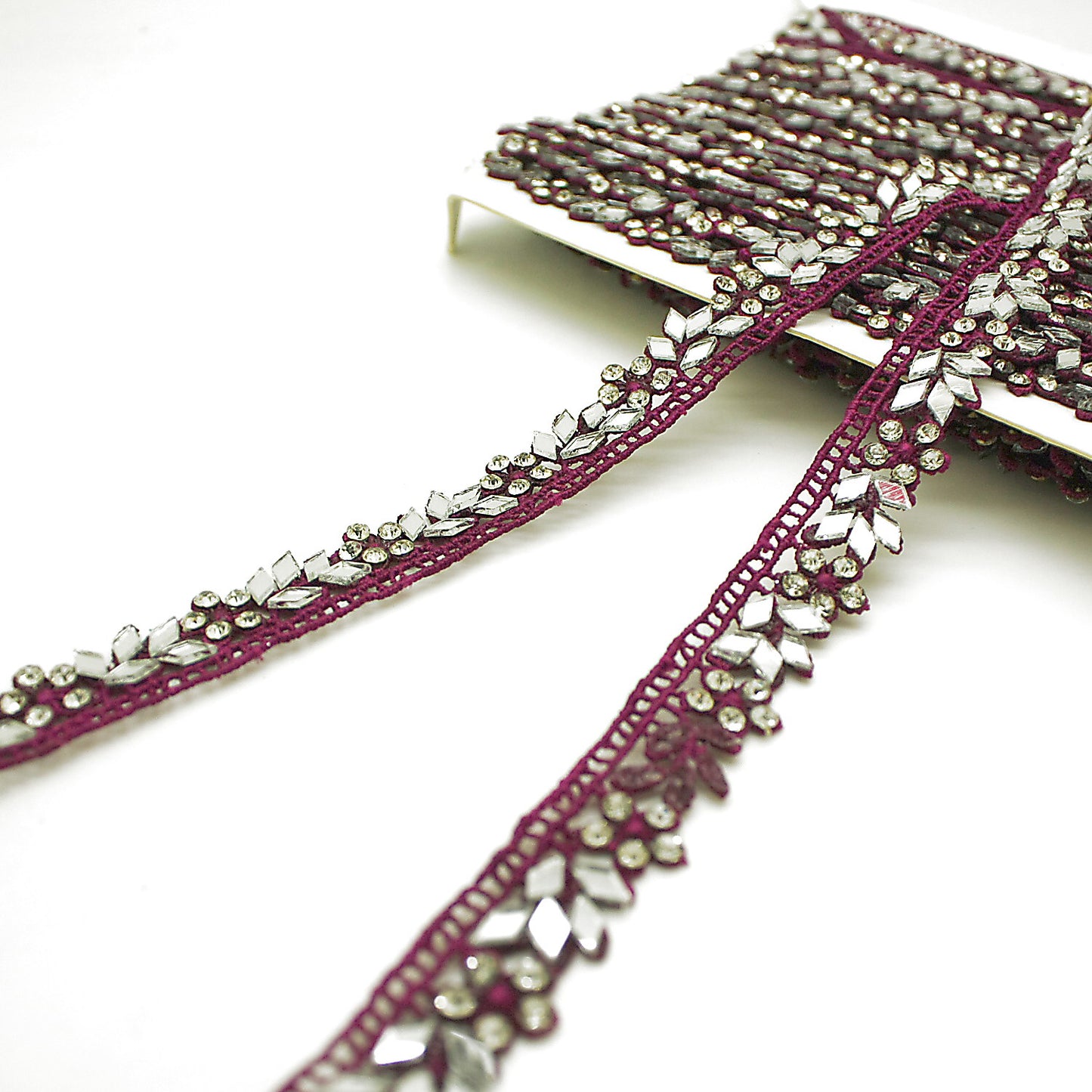 PURPLE MIRROR LACE TRIM - sarahi.NYC