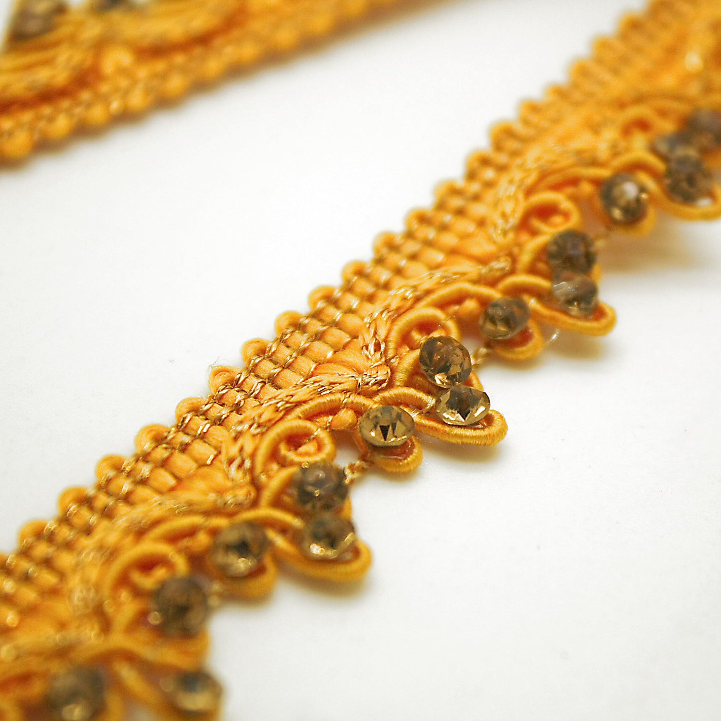 YELLOW STONE LACE TRIM - sarahi.NYC