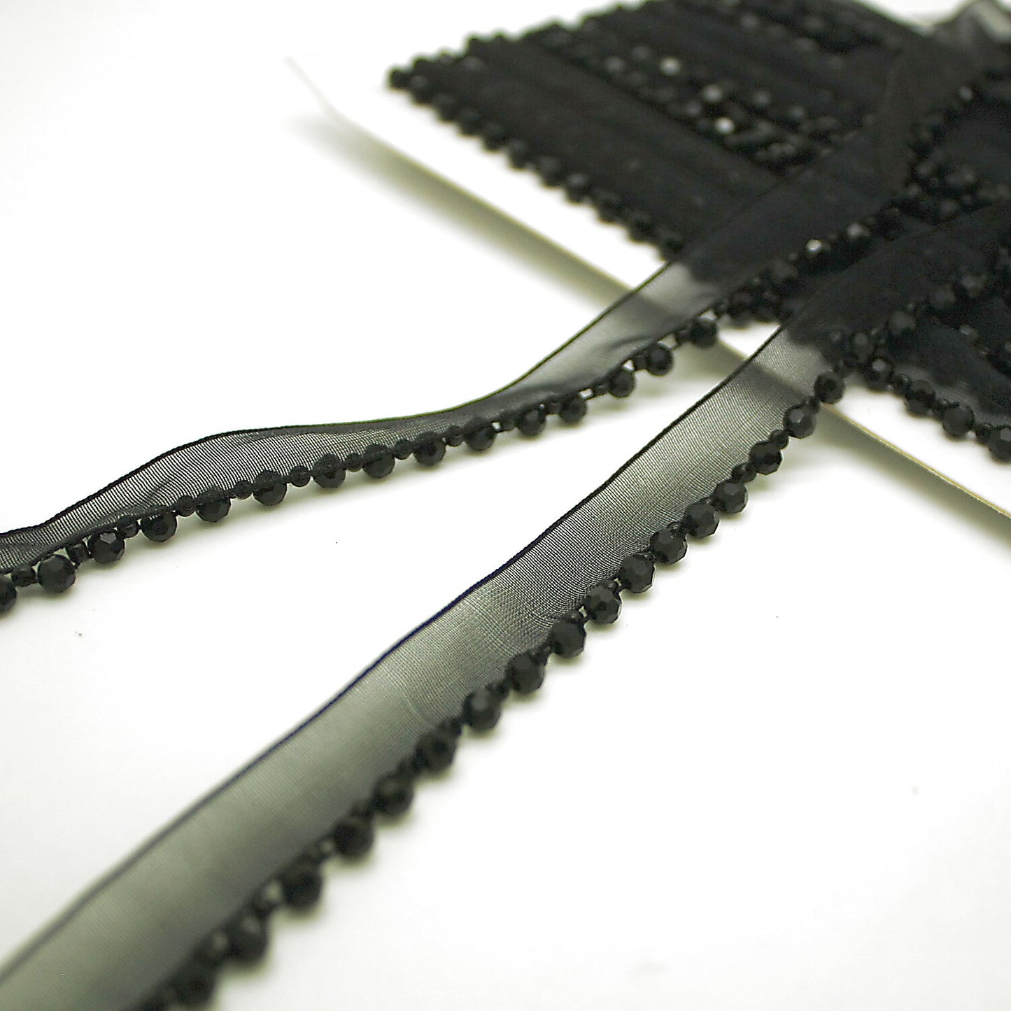 BLACK BEADED EDGING TRIM - sarahi.NYC