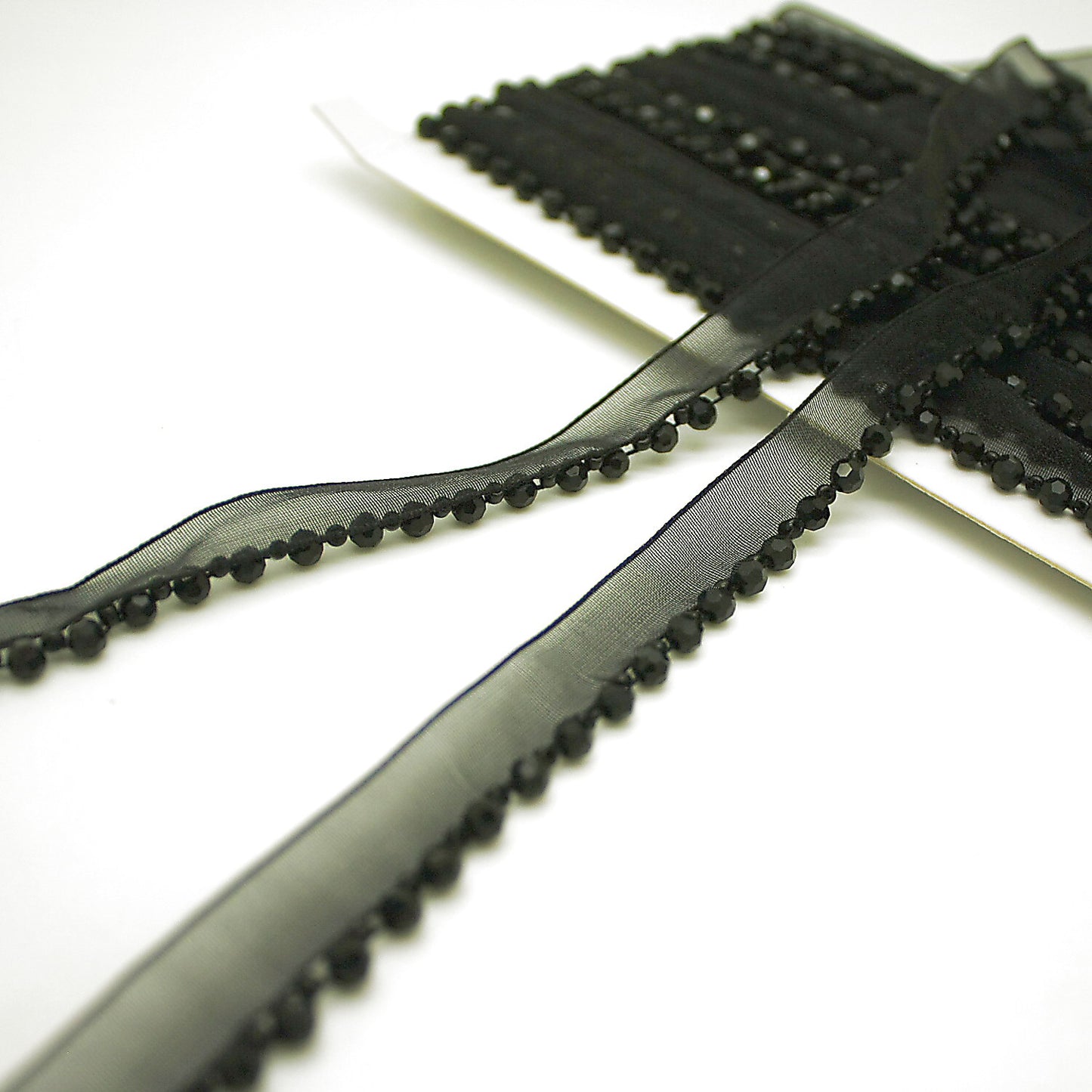 BLACK BEADED EDGING TRIM - sarahi.NYC