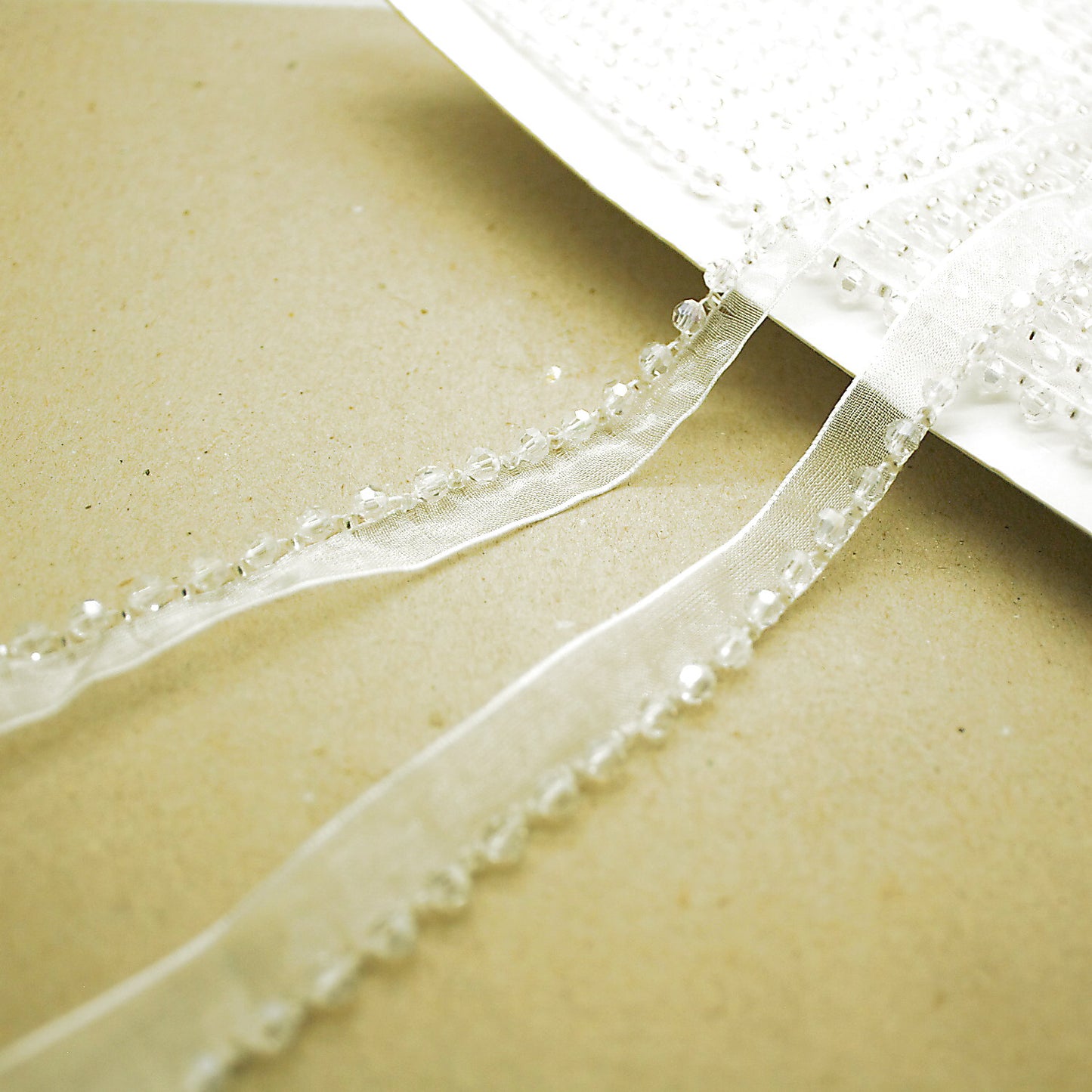 WHITE BEADED EDGING TRIM - sarahi.NYC