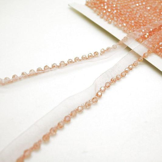 PINK BEADED EDGING TRIM - sarahi.NYC