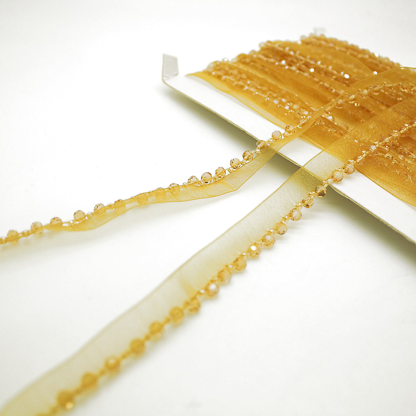 MUSTARD BEADED EDGING TRIM - sarahi.NYC