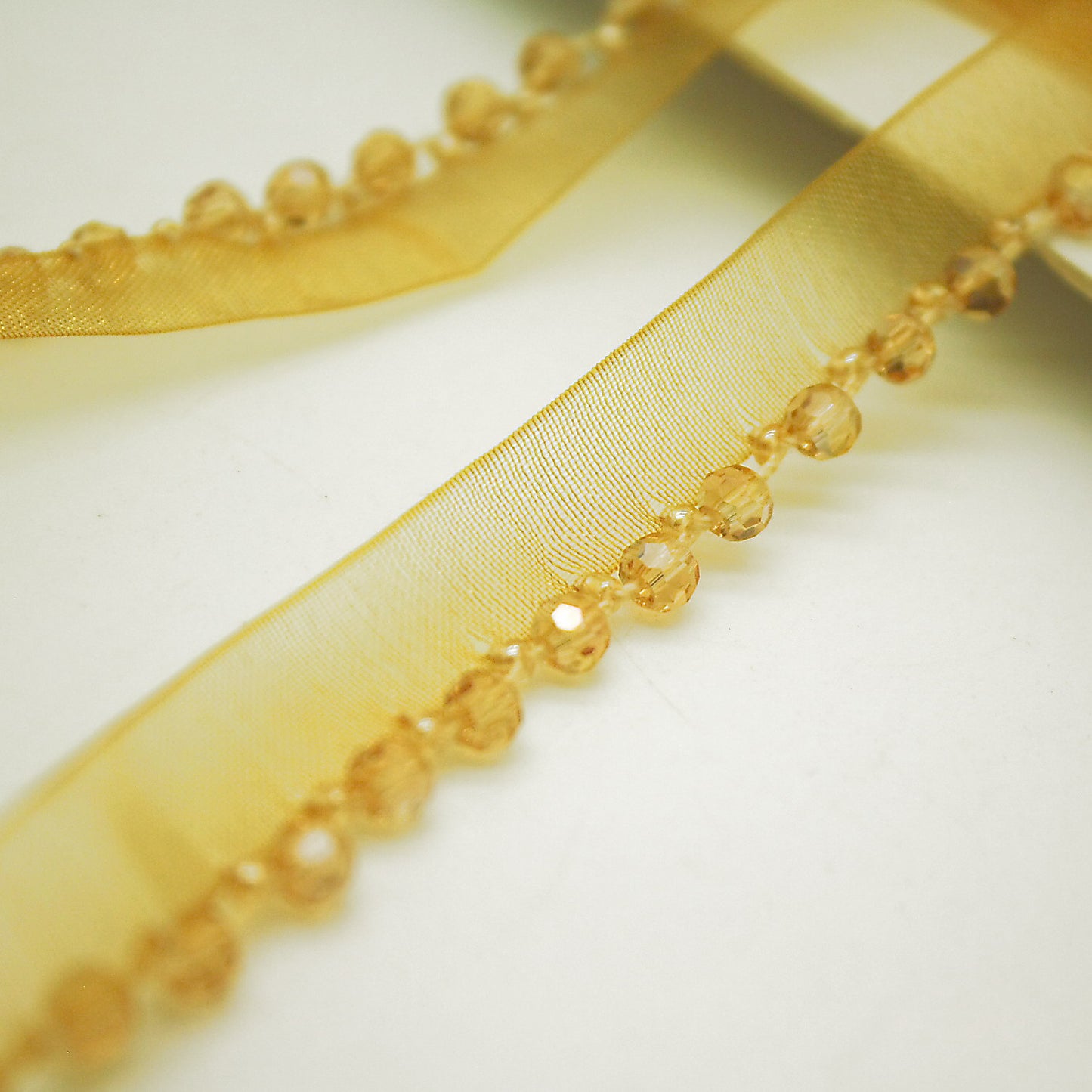 MUSTARD BEADED EDGING TRIM - sarahi.NYC