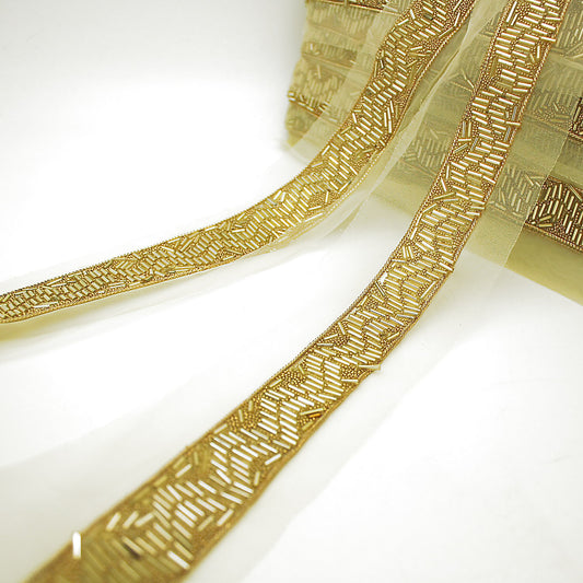 GOLD BEADED TRIM - sarahi.NYC