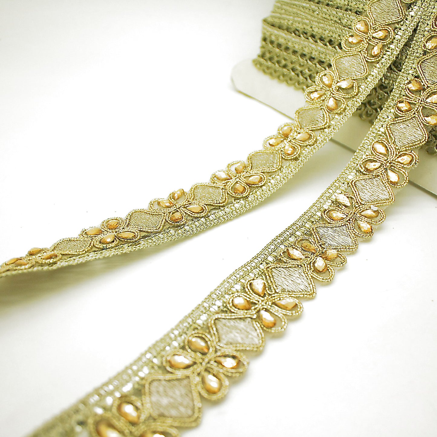 GOLD FABRIC RHINESTONE TRIM - sarahi.NYC