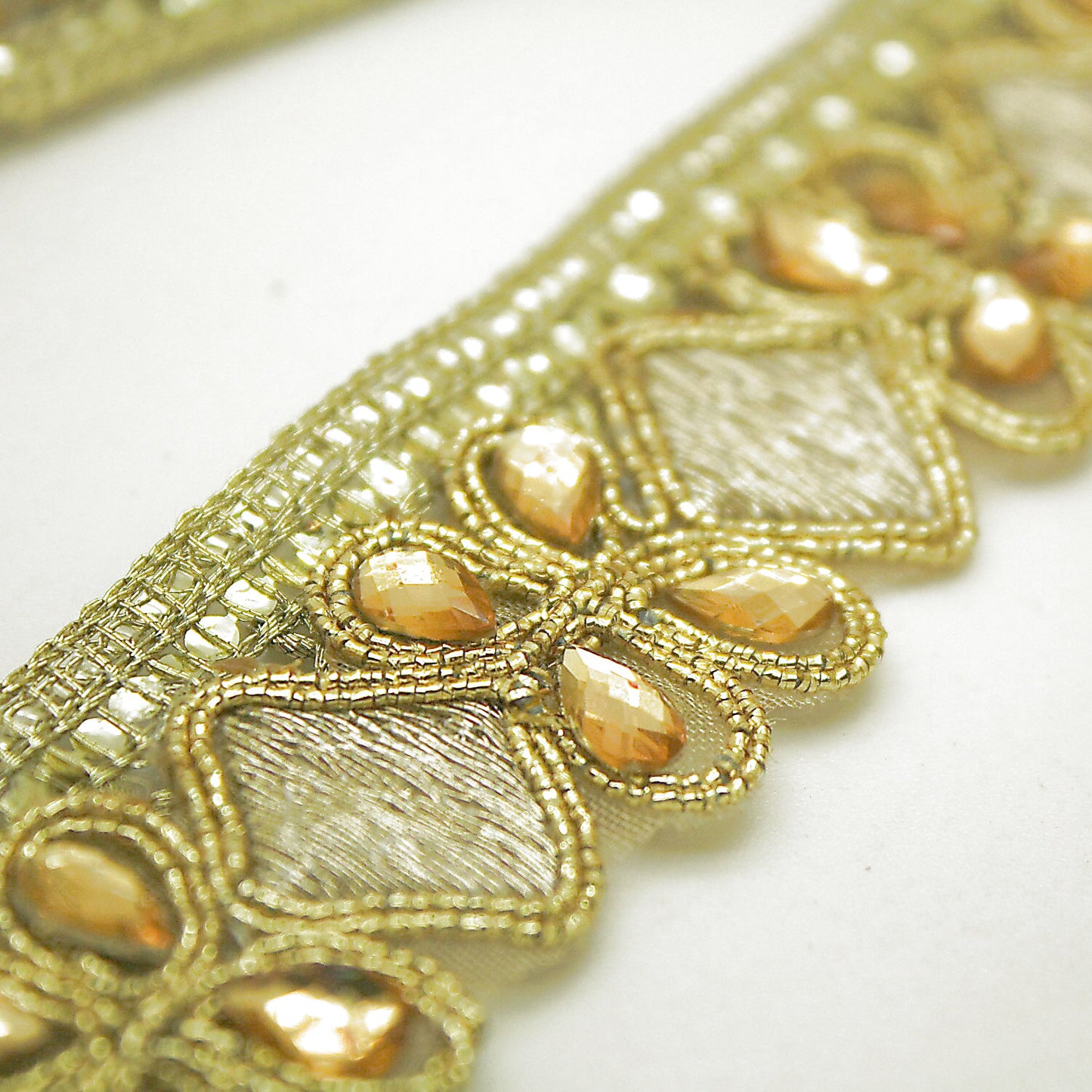 GOLD FABRIC RHINESTONE TRIM - sarahi.NYC