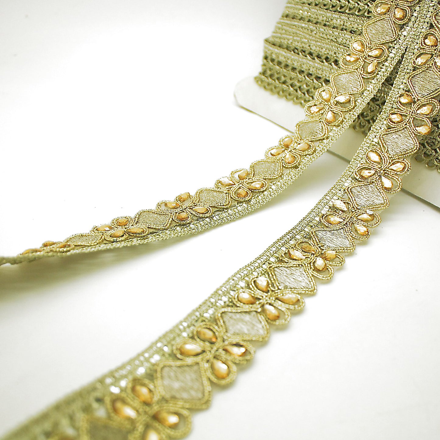 GOLD FABRIC RHINESTONE TRIM - sarahi.NYC