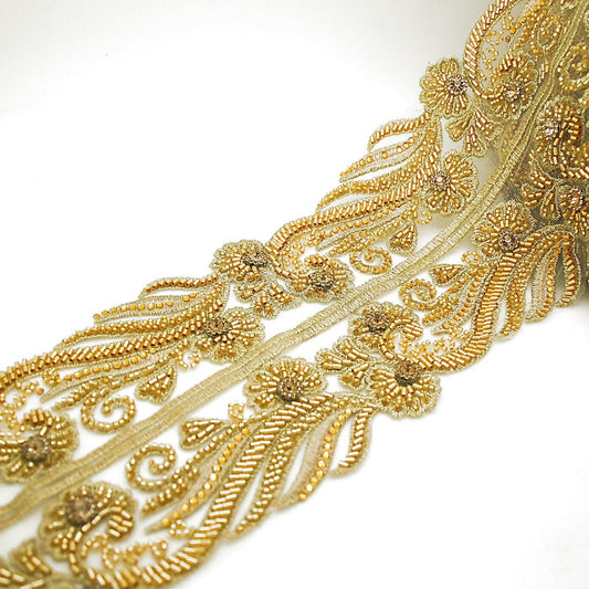 GOLD CRYSTAL NET TRIM - sarahi.NYC