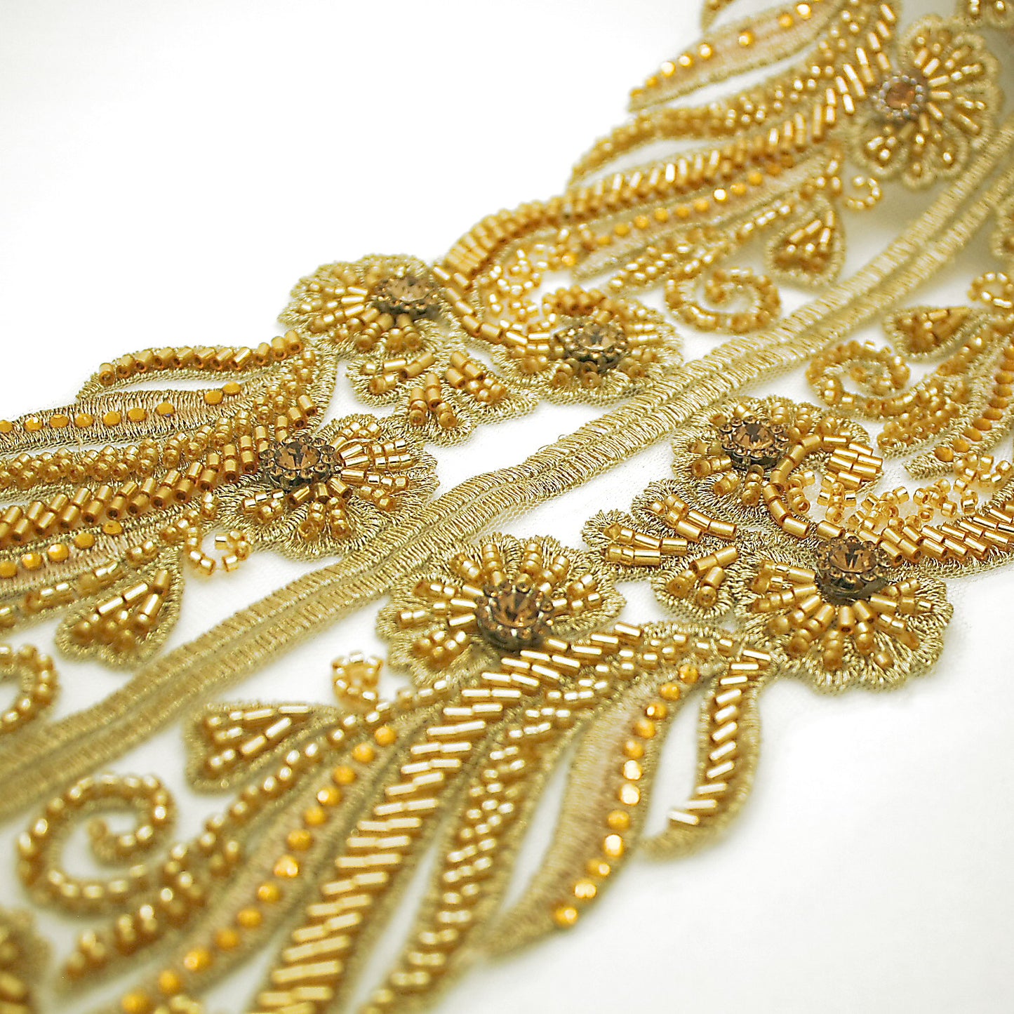 GOLD CRYSTAL NET TRIM - sarahi.NYC