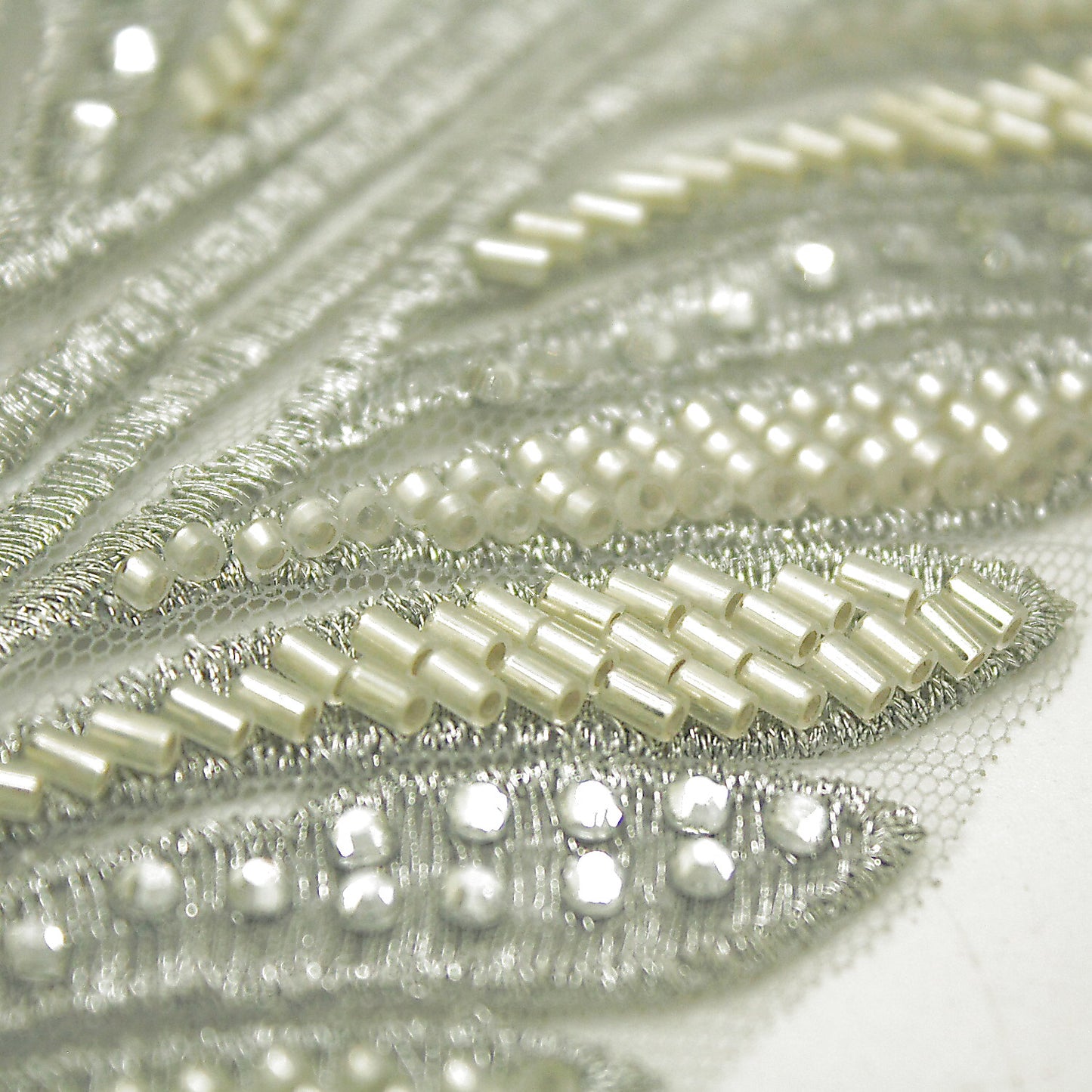 SILVER RHINESTONE NET TRIM - sarahi.NYC