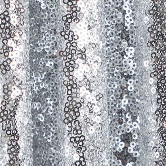 SILVER SEQUIN FABRIC - sarahi.NYC