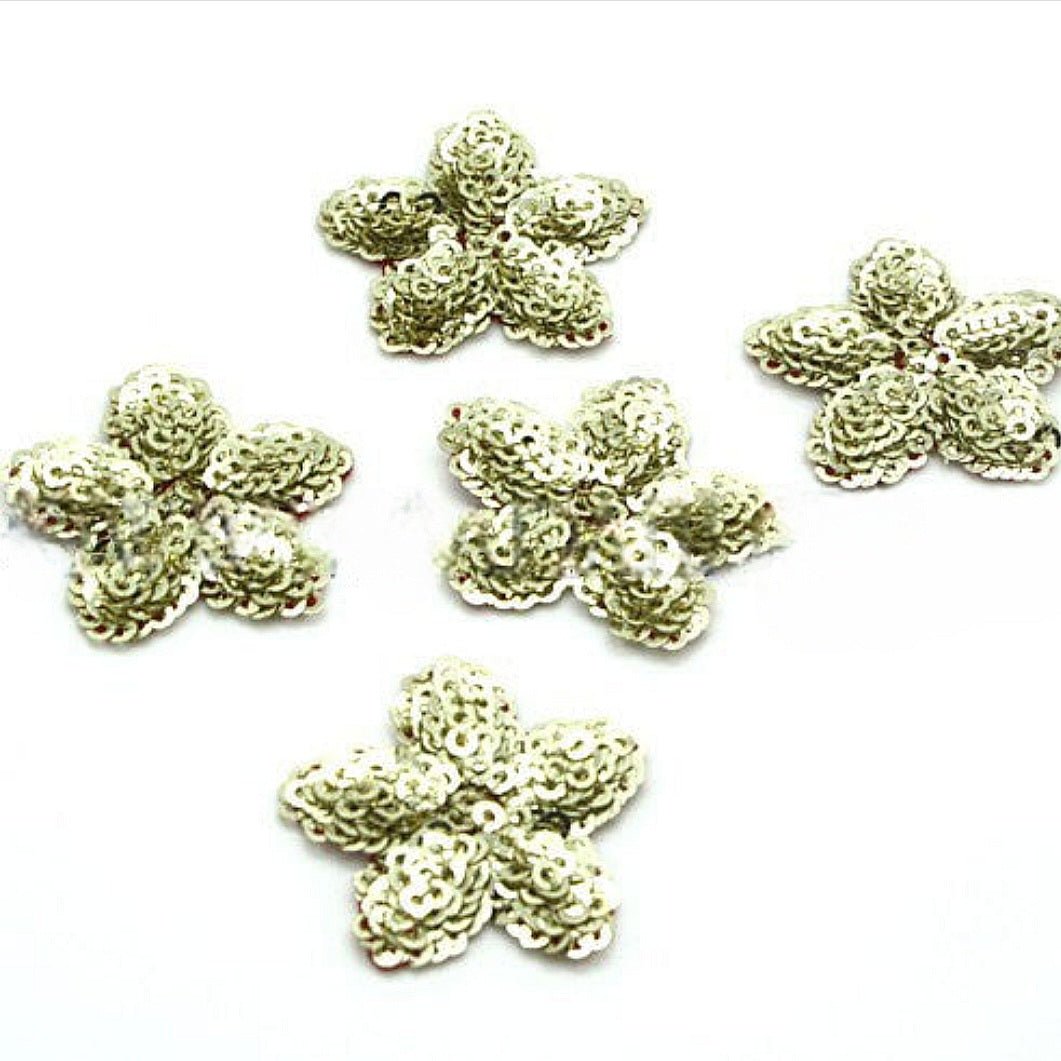 5 X GOLD FLOWER MOTIFS - SARAHI.NYC